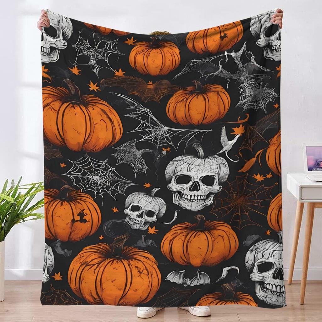 Halloween ghost blanket office sofa air conditioning blanket autumn and winter flannel blanket