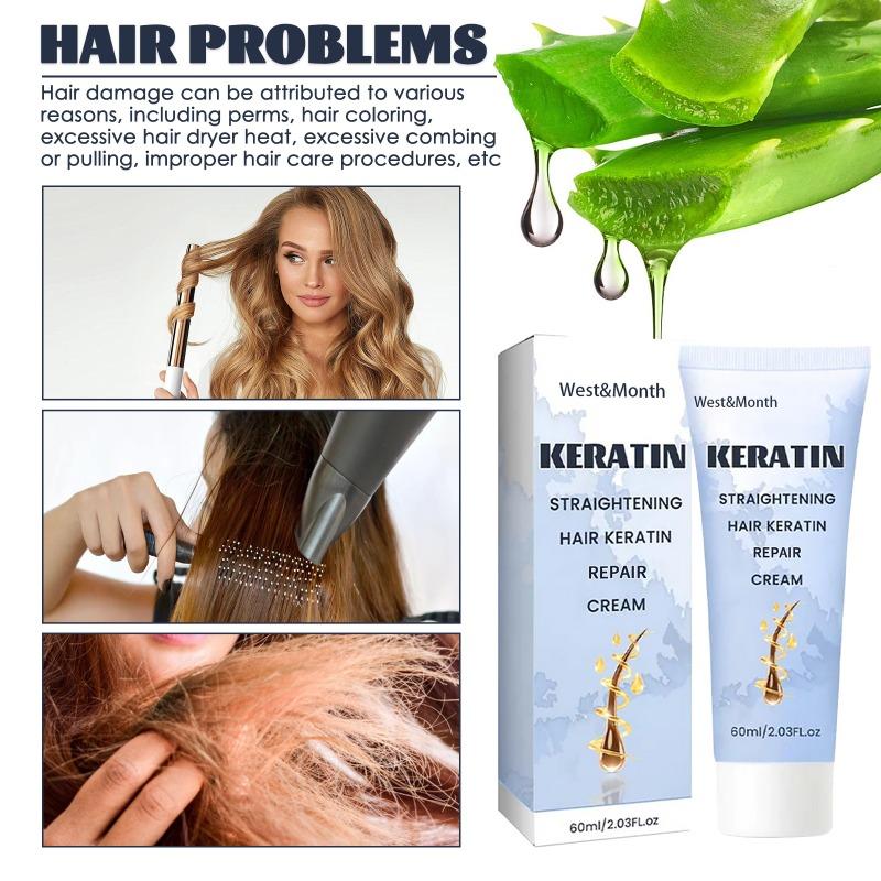 Keratin-Glättungsbehandlungscreme, reparierende, seidige Pflege, dauergewelltes Haar, feuchtigkeitsspendende, feuchtigkeitsspendende Haarmasken-Behandlungscreme