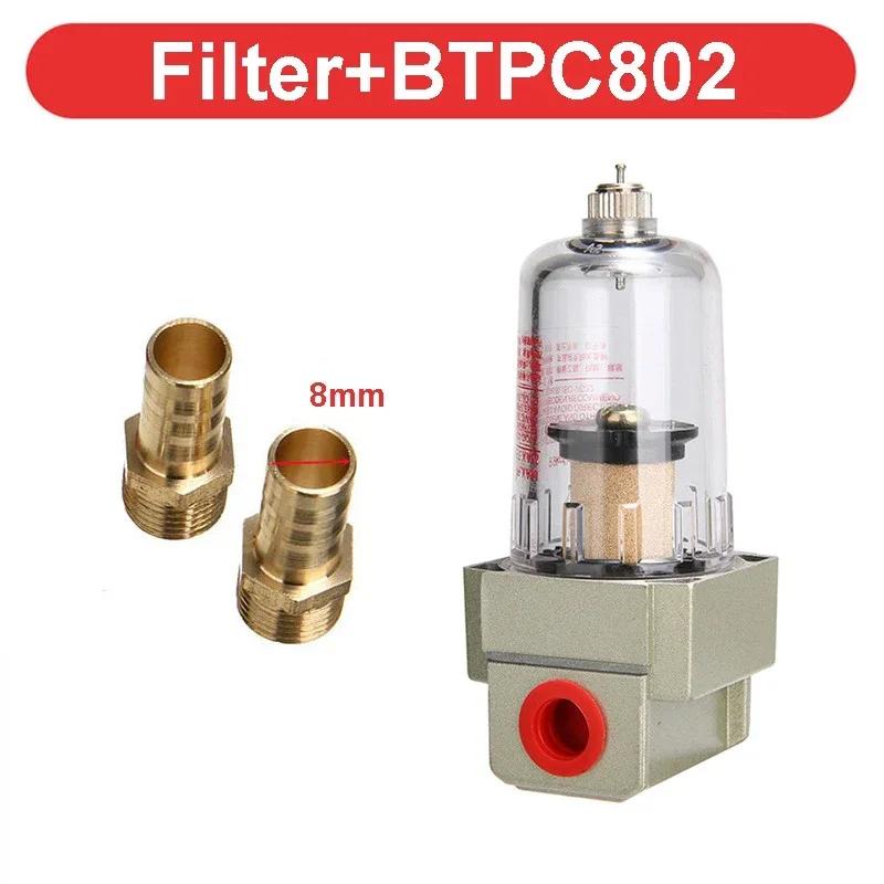 Air Pump AF2000-02 1/4 Compressor Filter Pneumatic Universal Oil Catch Tank Can Out Impurities Water Separator Compressed