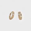 Youngglow 14k Square Point Cubic One Touch Ring Earring