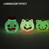Set of 6 Safe Nontoxic Resins Halloween Pumpkin Figurine Decorations Glowing in Dark Nighttimes Miniature Ornaments