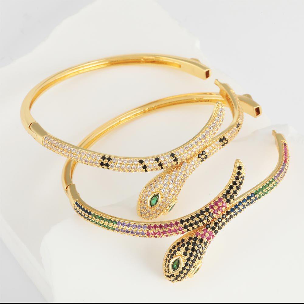 European and American Exotic Snake-shaped Bracelet Snake Head Bracelet Women's Fashion Jewelry