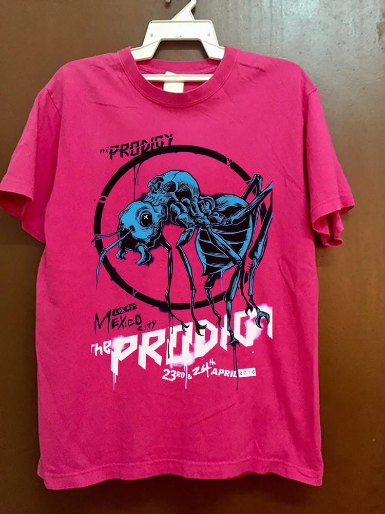 

Редкая футболка The Prodigy Мехико 2016, с коротким рукавом, розовая, все размеры, SS46, унисекс M