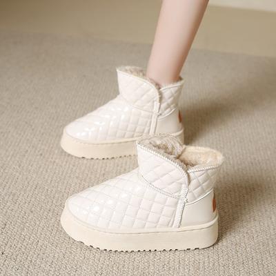 Shipping Snow Boots Women's Non-slip Thickened 24 New Warm H Heightening Velvet Winter Waterproof Cotton Shoes