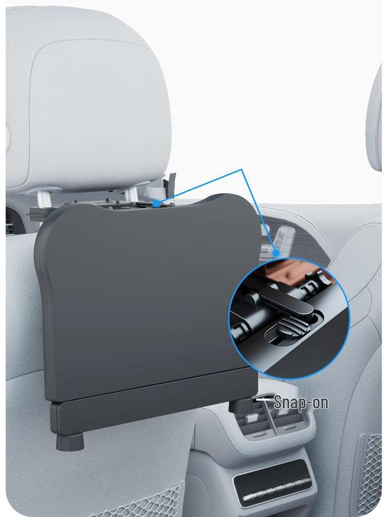 Car Travel Multifunctional Seat Back Table: Adjustable Cup Holder & Laptop Stand for Adults & Kids