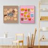 Cute Fast Food Drink Hamburger Posters Wall Art Canvas Painting Funny Sauce Prints Cookies Pictures Cartoon Kitchen Home Decor