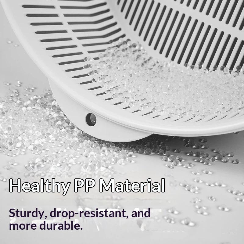 6Pcs Kitchen Sink Vegetable Drainer Fruit Basket For Multifunctional 3 Size Stackable Washing Basin Vegetable Drain Basket Basin