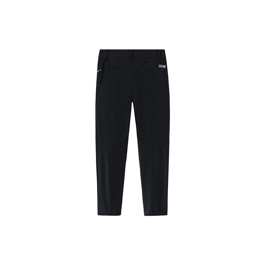 Anta Champion Series Straight Leg Solid Color Knitted Sports Pants Men bottoms Black 152410510-3