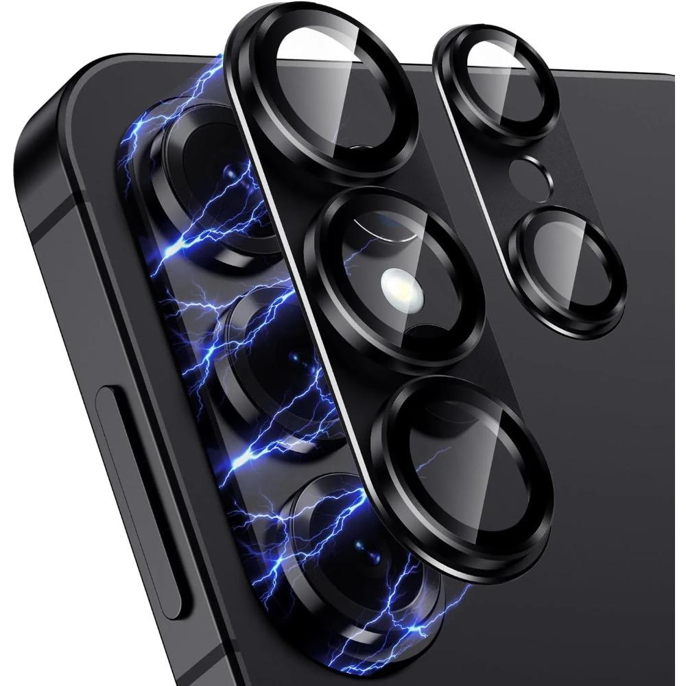 

Metal Camera Lens Protector Cap For Samsung Galaxy S26 Ultra S26+ Plus Tempered Glass Anti-scratch Lens Film Accessory Galaxy S26&Tempered glass чёрный