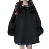 Women's Fleece-Lined Hooded Jacket: Loose Fit, Versatile Long-Sleeve Sweatshirt for 2024 Autumn/Winter, Japanese Student Style, Warm Top