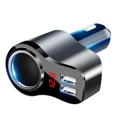 Splitter priză brichetă pentru vehicul Adaptor de alimentare pentru încărcător multiplu USB cu 2 căi