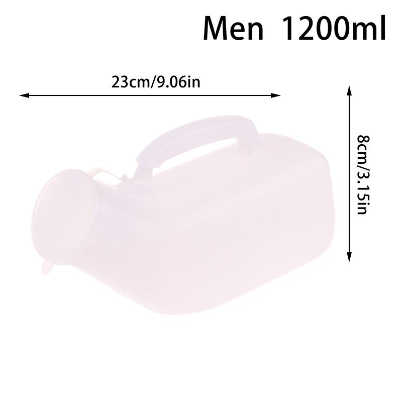 1Pc Portable Urinals Bottle For Women/Men 1000/1200Ml Plastic Bedpan Bottle With/Without Lid Pee Container Urinary Pee Bottle