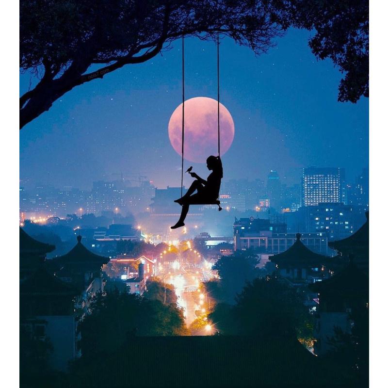 Pictură cu diamant DIY 5D Animale și peisaje interesante Broderie cu diamante Kit punct de cruce cu strass complet Mozaic Home Decor