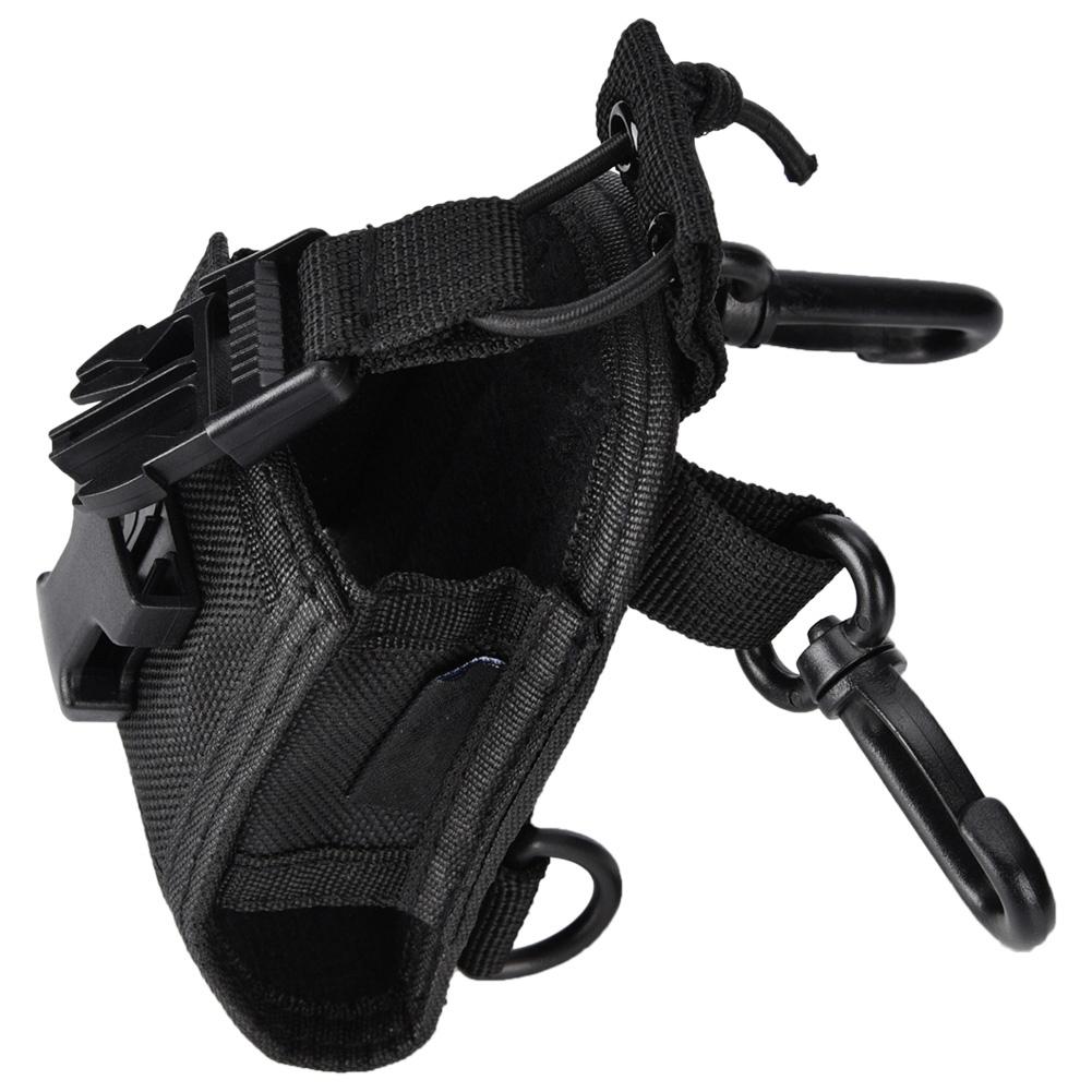 Portable Nylon Shoulder Strap Belt Case Holder Bag Pouch for Walkie Talkie Two Way Radio  Black