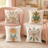 Colorful Boho Tribal Style Pillow Case Organic Short Plush Cushion Covers Breathable Washable WrinkleResistant