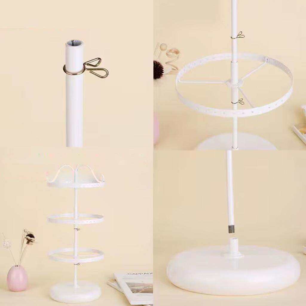 5 Tiers Rotating Jewelry Display Stand 220 Holes Earring Storage Stand Organizer