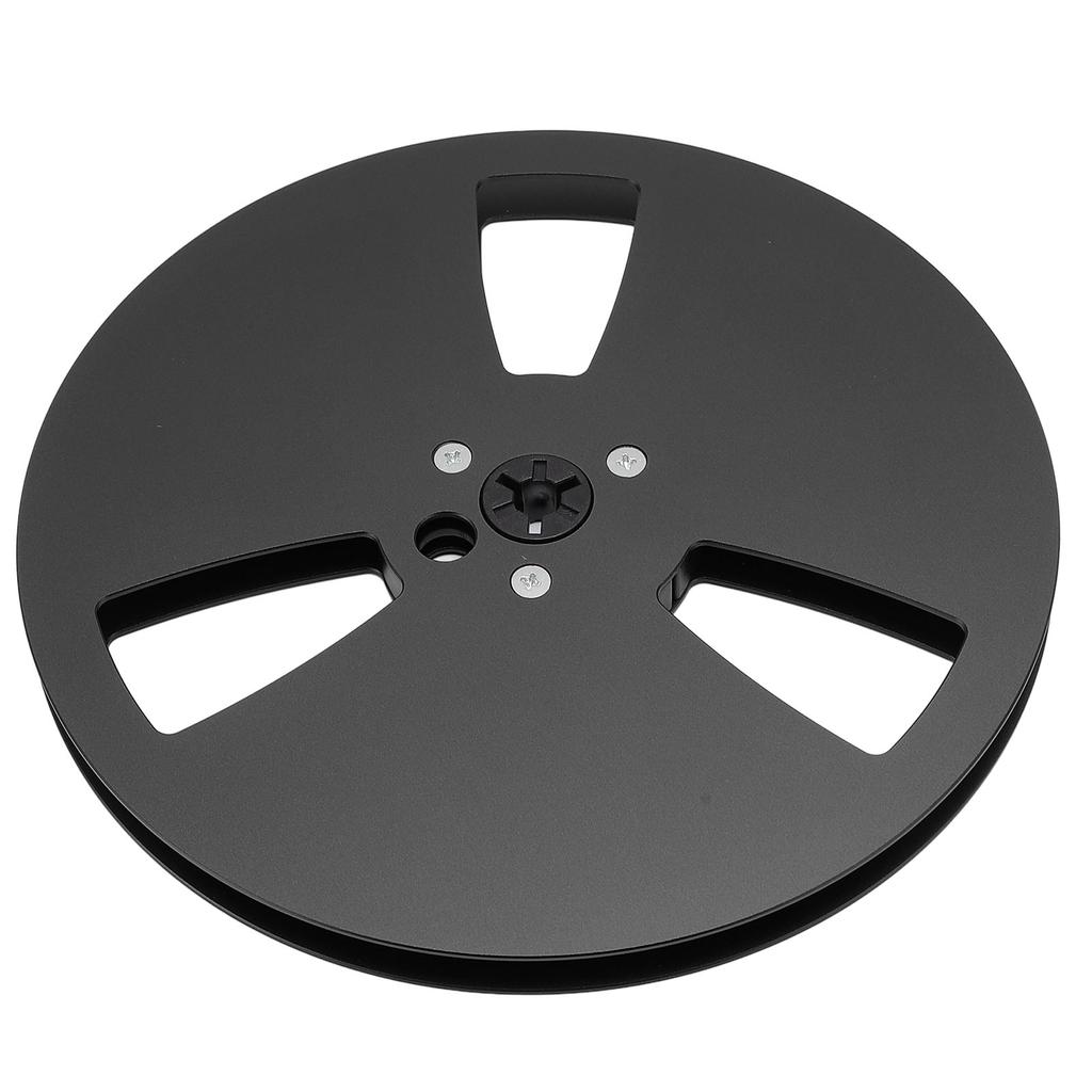 1 4 7 Inch Empty Tape Reel 3 Holes Aluminum Alloy Universal Open Sound Recording Tape Empty Reel for Recording Black
