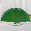 Wooden Folding Fan Solid Color Chinese Japanese Style Hand Fan Portable Wedding Dance Party Decorative Handheld Fan
