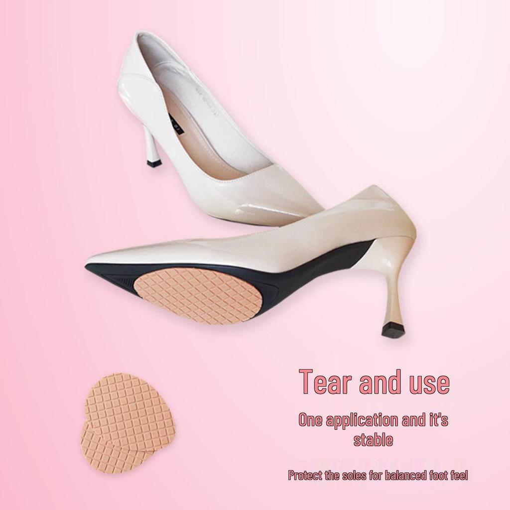 Rhombus Sole Anti-Slip Sticker for High Heels: Forefoot Protection & Durable Rubber for Wear Resistance