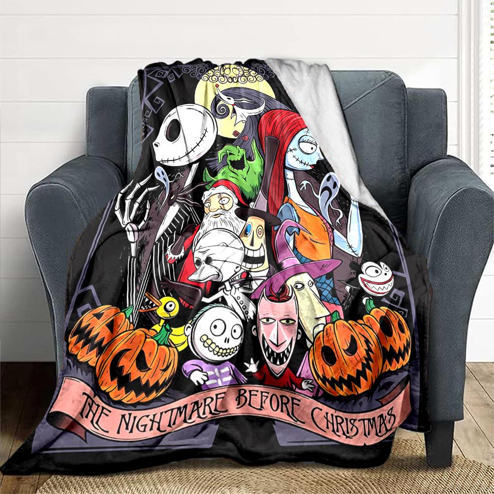 1 szt. Koc The Nightmare Before Christmas Miękki i Wygodny Codzienny Ciepły Kemping Podróż Boże Narodzenie Halloween Prezent Xmas M924227