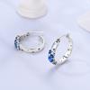 925 Sterling Silver Drop Earring Hoop Earrings For Women Sparkling Star Flower Firefly French Style Pendientes Fine Jewelry