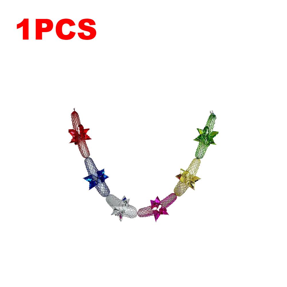 

1-8PCS Christmas Foil Tinsel Garland 3M Hanging Decorations Ceiling Wreath Festival Xmas Party Home Holiday Decoration Supplies