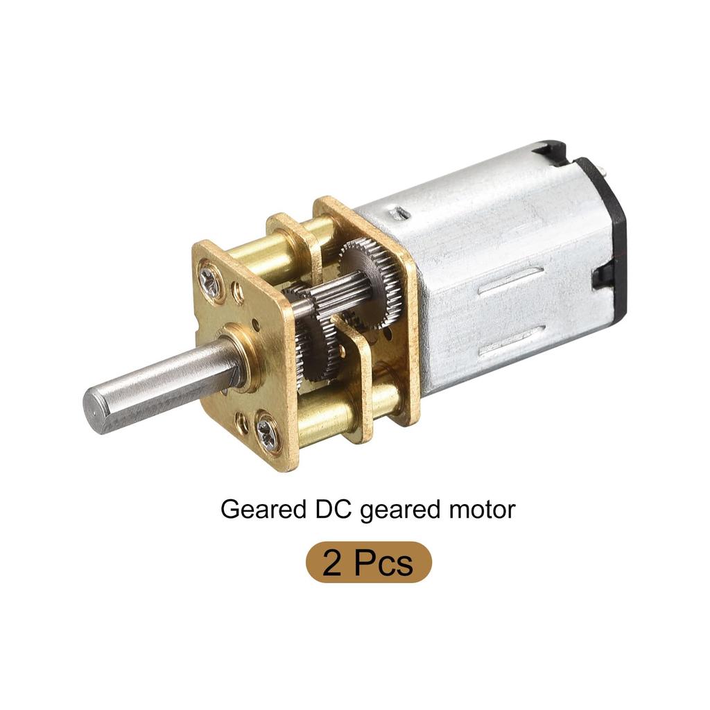 Rebower Micro Reduction Gear Motor with Full Metal Gearbox, 500RPM DC 6V, for DIY RC Aircraft and Model Cars, 2 Pieces