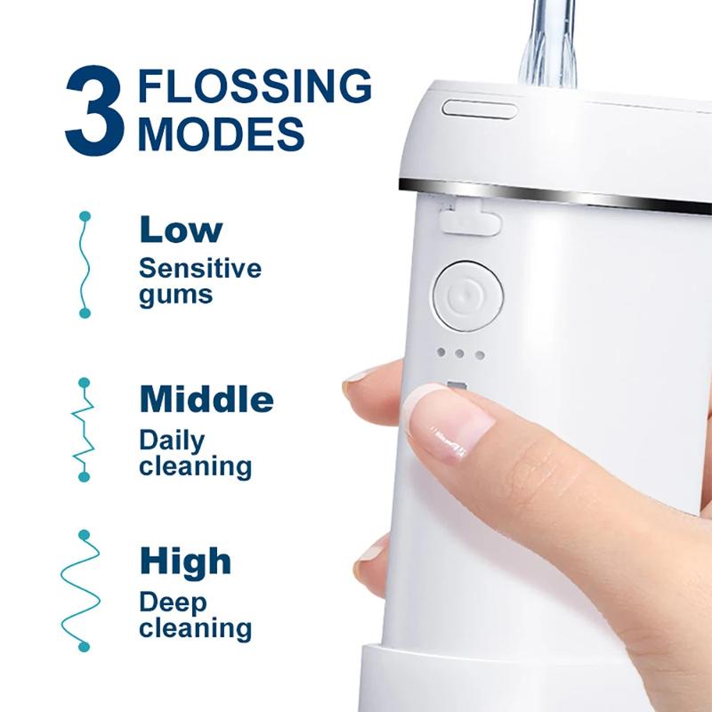 NEW Electric Oral Irrigator Mini Portable Water Flosser 200ML 3Mode Dental Teeth Pick Whitening Cleaner Waterpulse Tooth Cleaner