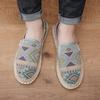 Frühling Sommer Neue Schuhe für Herren Canvas Freizeitschuhe Trend Print Atmungsaktiv Slipper Loafer Cool Flache Fischer Schuhe