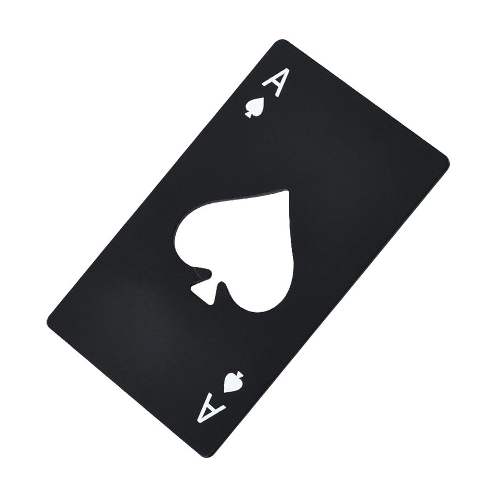 Stainless Steel Bottle Opener Spade A Shape Poker Design for Home Party Decoration