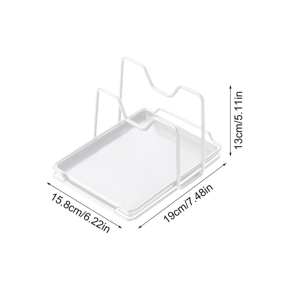 19x15.8x13cm Pan Lid Organizer Cutting Boards Rack Rustproof Stand Holder Pot Lid Organization Shelves for Dishes Home Cookware