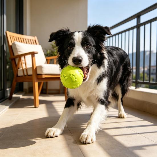 Squeaky Dog Ball Raised Texture Dog Chew Toy Dogs Teeth Cleaning Toy Relieves Boredom And Anxiety for Puppy Teething Fetch Game
