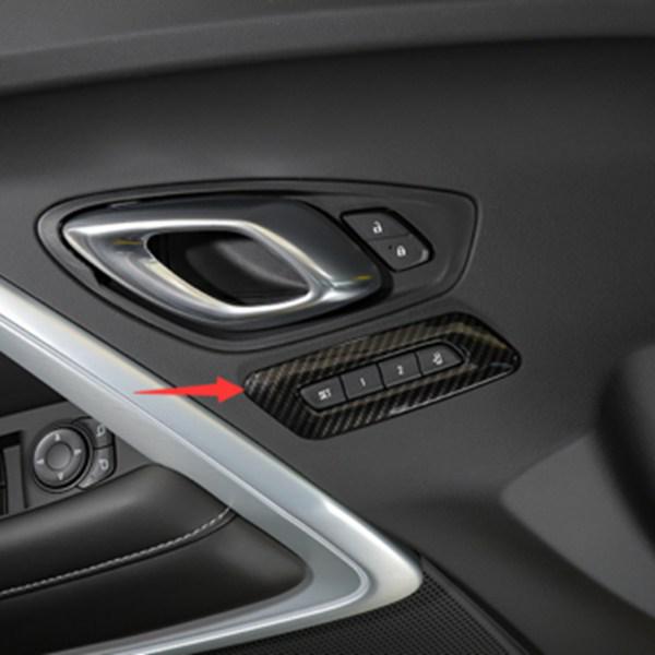 Chevrolet Camaro (2016-2023) Carbon Fiber Seat Button Frame & Door Memory Seat Trim None