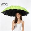 Large Umbrella Water-Reactive Folding with Wavy Edge Flowers Appear When UV Protection Rained On Windproof Sun Portable Travel