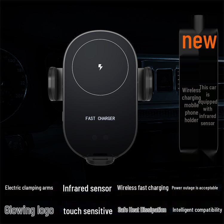Suport auto cu senzor infraroșu de 15W și încărcător wireless pentru telefon