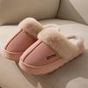 2025 New Slippers Piled and Thickened Home Warm Thick-soled Cotton Shoes Non-slip Indoor Winter Plush Cotton Slippers