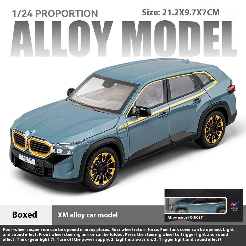 

Игрушечная модель легкосплавного автомобиля BMW XM в масштабе 1/24 со звуковыми и световыми эффектами и заводным механизмом - Идеально подходит для детей и коллекционеров - Веселая и долговечная синий