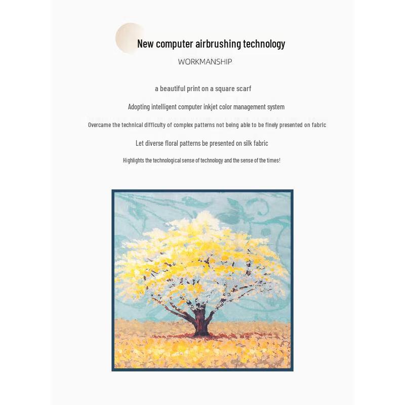 HANDUNYOU Mulberry Silk Square Scarf