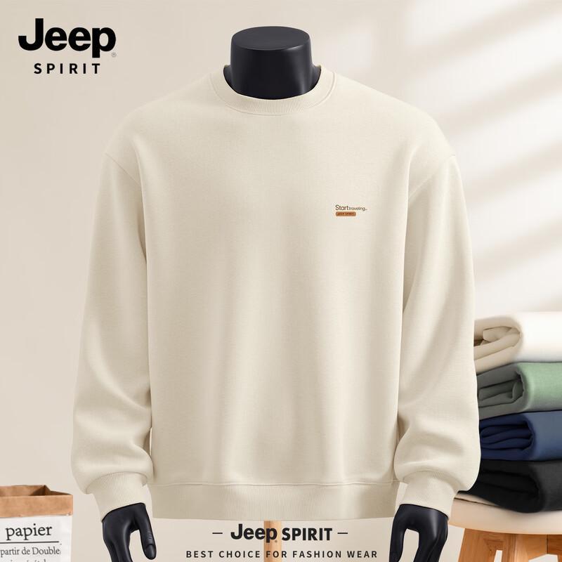 JEEP SPIRIT Men's American Casual Loose-Fit Sweatshirt