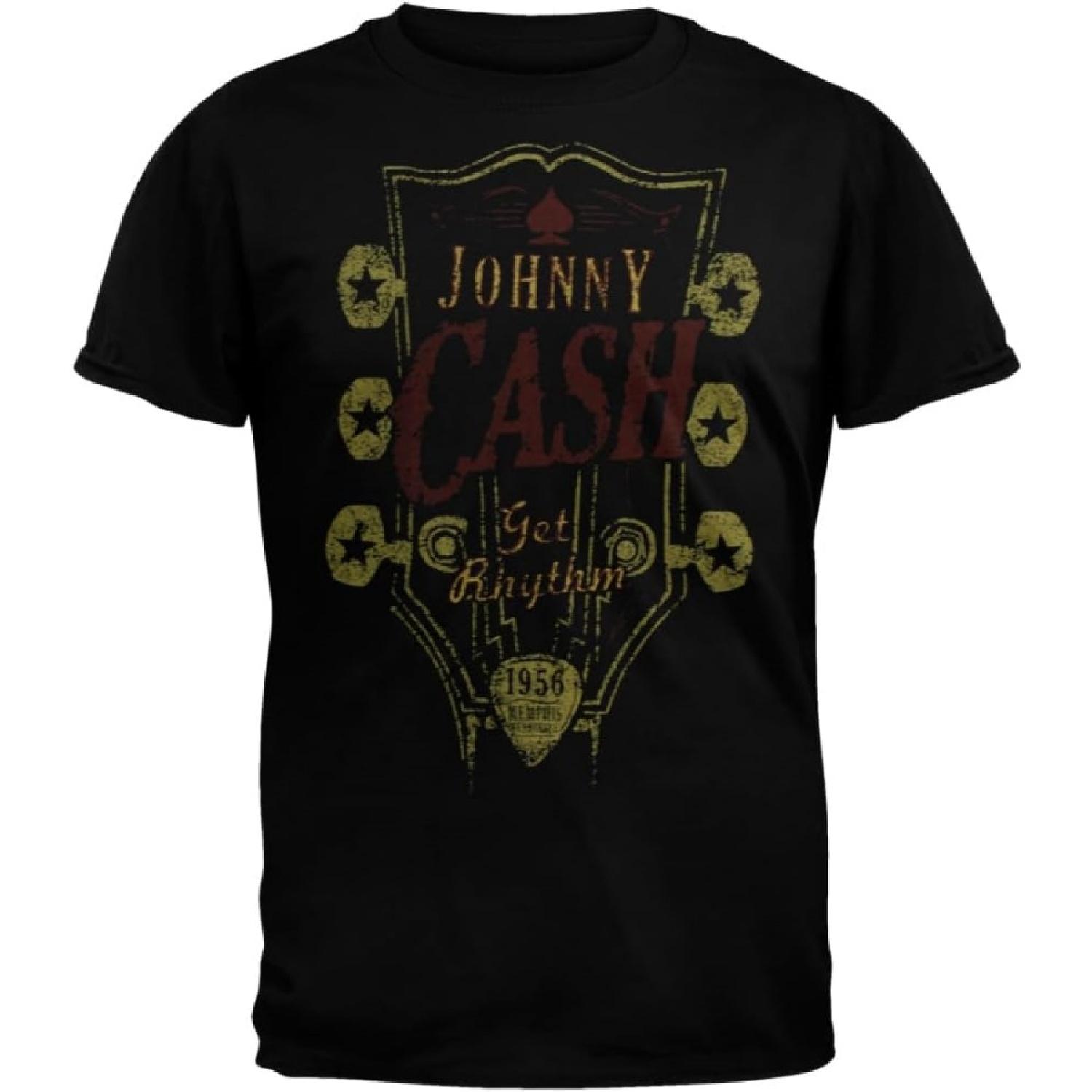 Johnny Cash Get Rhythm Black T Shirt (XL) S