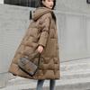 Winter Women Oversize Long Down Jacket Hooded Thick Warm Casual Pocket Parkas Snow Coat