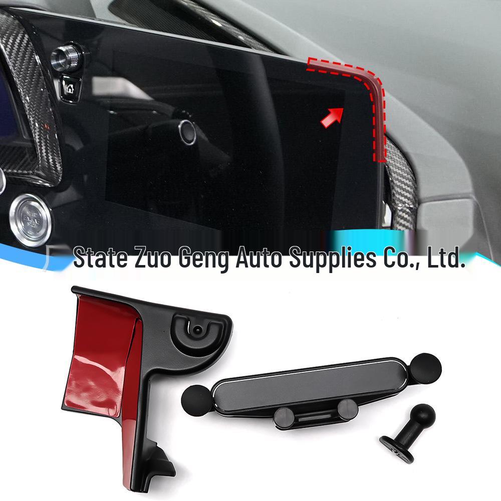 Compatible Mobile Phone Holder for Chevrolet Corvette C8 Z51/Z06 (2020+), Designed for Interior Modification and Upgrade.