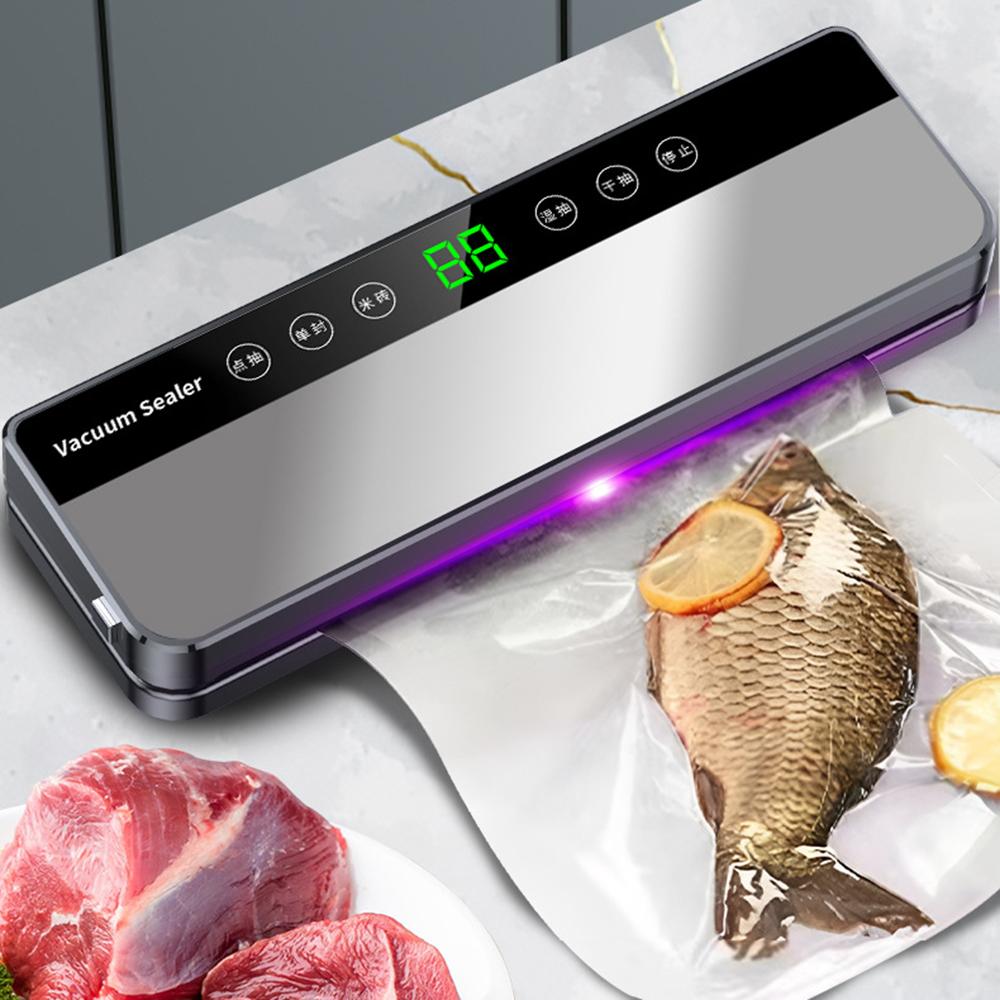 Stainless Steel Automatic Vacuum Food Sealer Machine with 30 Textured Bags