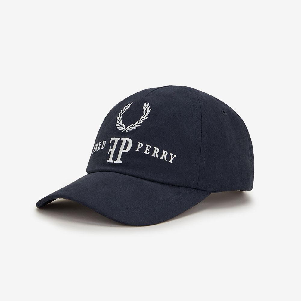 FRED PERRY Monogram Microfiber Cap - Navy/Snow White Cfpu2531299-267