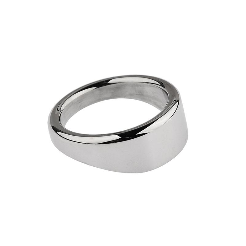 Stainless Steel Bevelled Design Penis Ring Men's Sexual Stimulation Device Chastity Foreskin Glans Lock Ring Enhanced Pleasure
