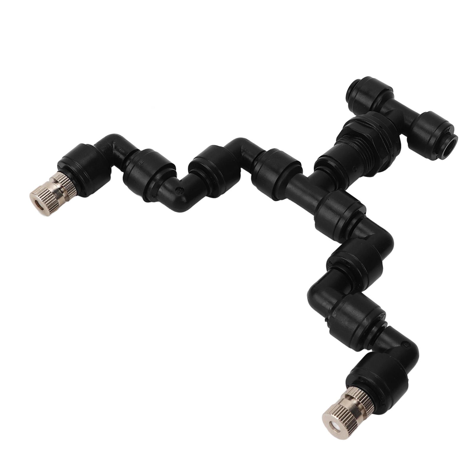 

Reptiles Mist Sprinkler Double Head 360 Degree Rotation Spray Nozzle for Climbing Pet Feeding Box Silver