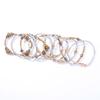 Women Plastic Beaded Bracelet Stack Set Gold Silver Boho Layered Stackable Bracelets