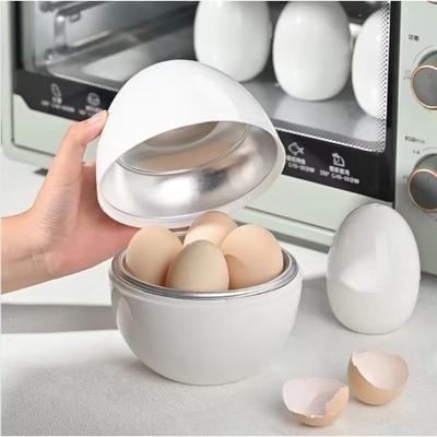 Kapazität für 4 Eier Mikrowellen-Eierkocher, Eierkocher, einfach, schnell, 8 Minuten, hart oder weich gekocht, Küchen-Kochutensilien