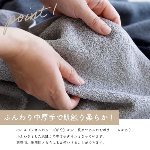 Senshu Towel Face Towels, Medium Weight (320 Momme), Made in Japan, 100% Cotton, Absorbent, Commercial Use, Set of 10, White