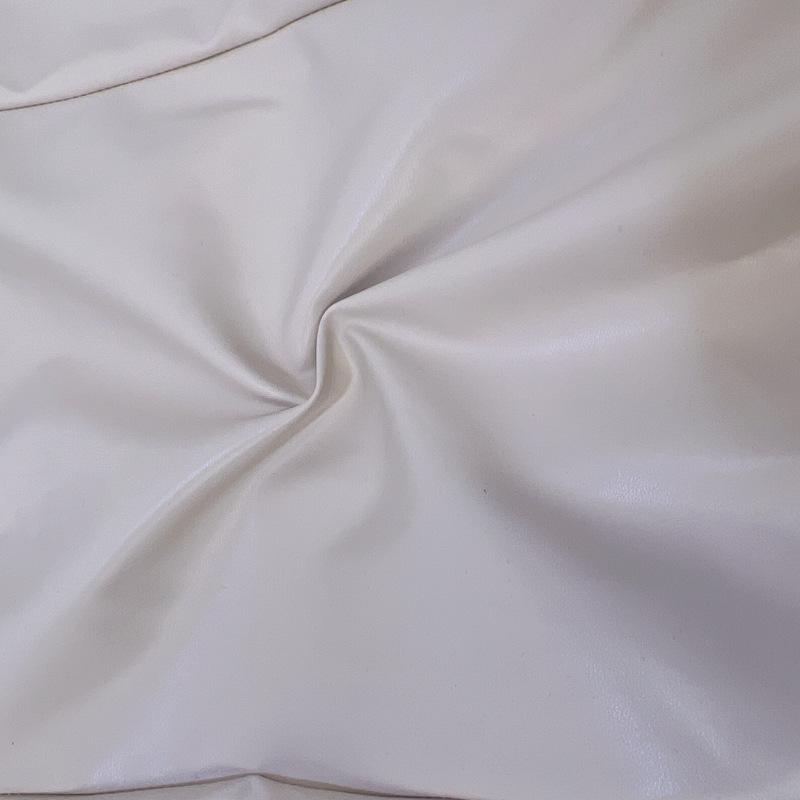 2024 Autumn/Winter Women's Solid PU Leather Tube Top Waist-Hip Dress